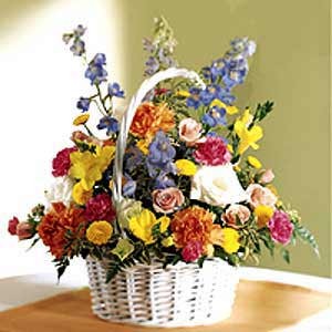 Florham Park Florist | White Basket