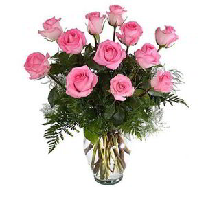 Florham Park Florist | 12 Pink Roses 