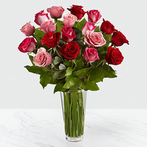 Florham Park Florist | 18 Red & Pink Roses